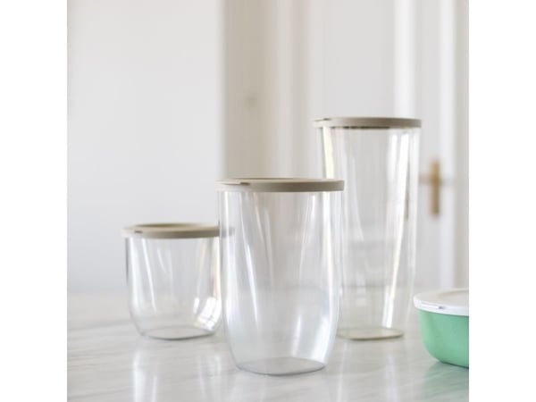 koziol Connect Dry L, Krukke, Rund, 2 l, Grå, Gjennomsiktig, 125 mm, 132 mm