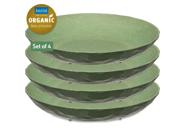 koziol Club, Middagstallerken, Rund, Grønn, 22 cm, 35 mm, 4 stykker