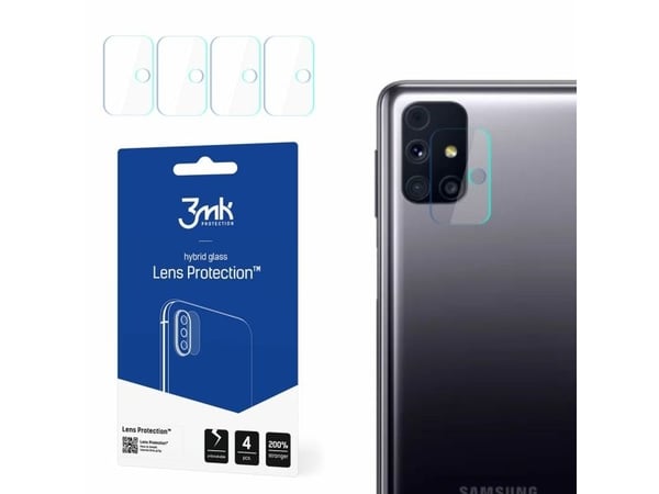 Hybridglass for kameralinse 4stk 3MK FlexibleGlass Lens for Galaxy M31s
