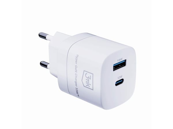 3MK Hyper GaN -laturi 33W Power Delivery -laturi 1xUSB-A + 1xUSB-C