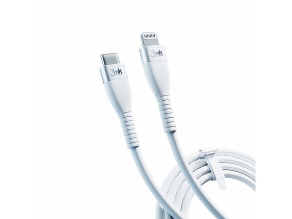 USB-kaapeli 3mk Hyper silikonikaapeli Lightning 20W 1m (5903108444071)