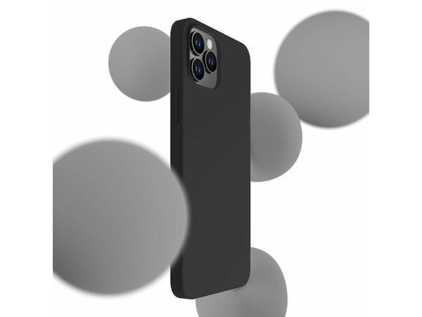 3MK Silicone Case, iPhone 12/12 Pro, Svart
