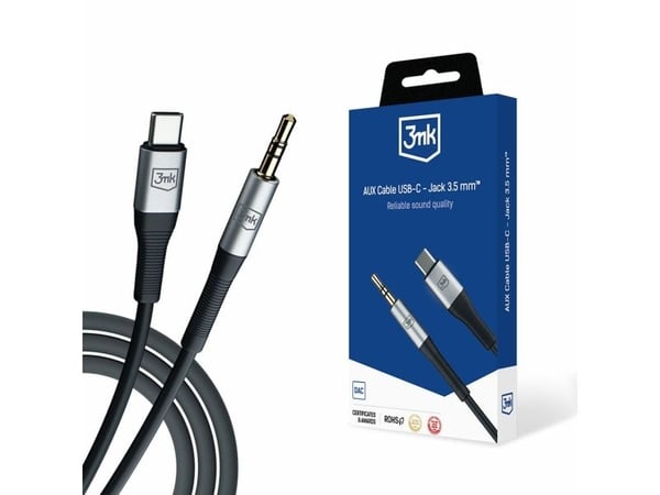 3mk AUX USB-C - 3,5 mm:n liitäntä 3mk AUX USB-C - 3,5 mm:n liitäntä