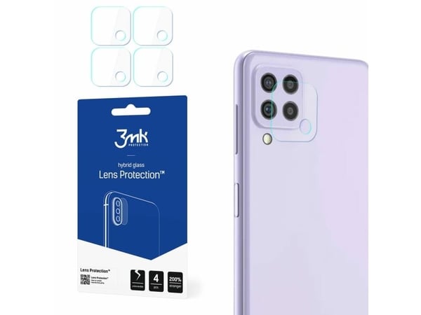3MK Hybridglass for kameralinse 3MK Lens Protection Samsung Galaxy A22 4G [4 PACK]