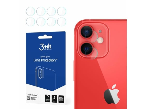 3MK 3MK Lens Protect iPhone 12 Mini kameran objektiivin suojaus 4kpl