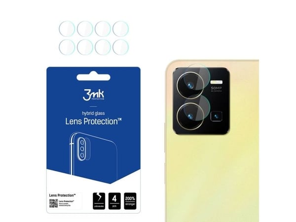 3MK Hybrid Glass for kameralinse 3MK Lens Protect Vivo Y35 4G [4 PACK]