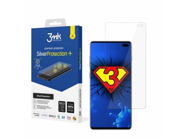 3MK 3MK 3MK Silver Protect+ Sam G975 S10 Plus märkäasennus Antimikrobinen kalvo