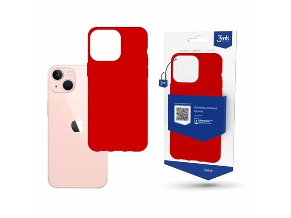 iPhone 14 Plus-deksel fra 3mk Matt Case-serien - rød