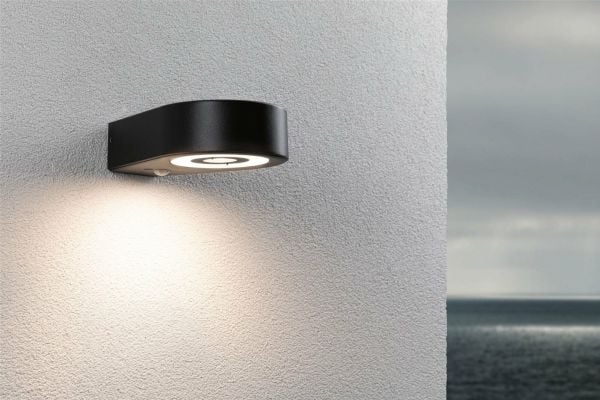 Paulmann 94865, Utendørs veggbelysning, Sort, Aluminium, IP44, Fasade, I