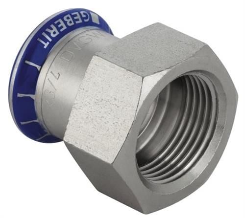 Overg.Mf Rustf 22mm-3/4 - M/indv.Gev MA-Press. Kun M-bakker
