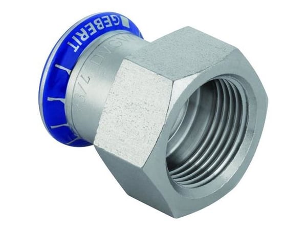 GEBERIT Overgang rustfri 42-1¼ muffe / muffe mapresss