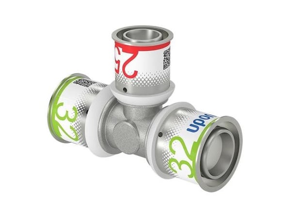 MLC pres T-stycke 32-25-32 mm - för golvvärme, tappvatten och radiatorer