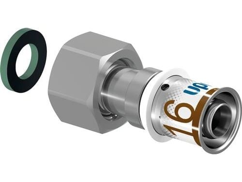 Uponor S-Press PLUS preskobling med omløber og pakning muffe/muffe 20 mm x 3/4"