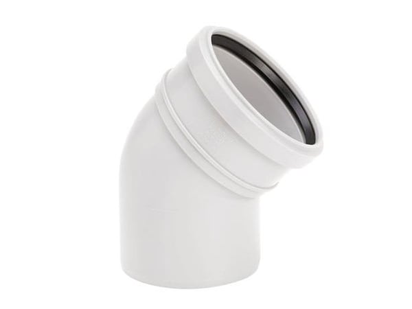 Uponor Decibel bøjning 75 mm 45° med 1 muffe