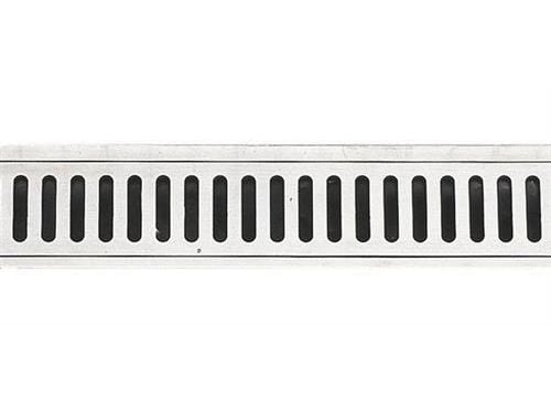 Unidrain rist i 3 mm massiv AISI 304 rustfri stål til ClassicLine ramme - model Column i længde 300 mm