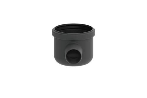 Unidrain 50 mm hjørneudløb med vandlås, uden studs, vandret