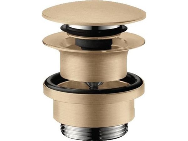 Bottenventil Push-Open 11/4'' borstad brons