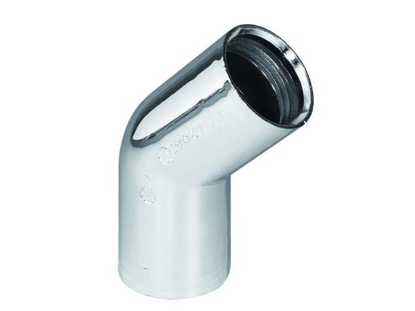 Purus vinkel 45 grader 32mm instick i krom PP