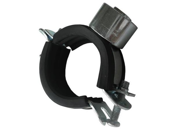 Fischer 500709, Rør klemme, Sort, Stål, 108 - 114 mm, 10,2 cm (4"), EPDM (pakning), Styren-butadien (SBR), Zink-stål, 1,5 kN