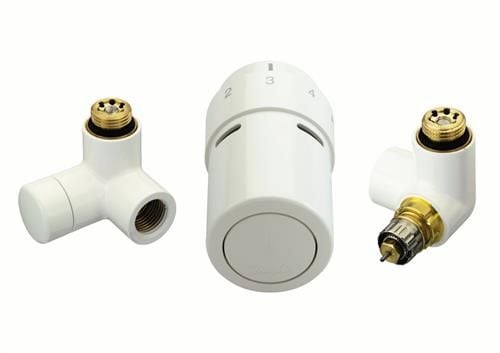 DANFOSS Ventilsæt type RTX inkl. returtermostat som føler på vandets temperatur. Højre montering af reguleringsventil/RTX returtermostat.