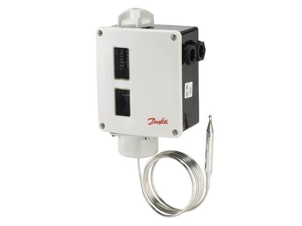 Danfoss RT101 - Termostat, 25-90 gr, Max, SPDT, Fjernføler, 2000 mm, IP54
