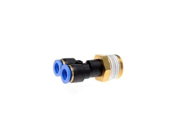 Push-in Y stykke 8mm-1/2'' t/kompr.rens