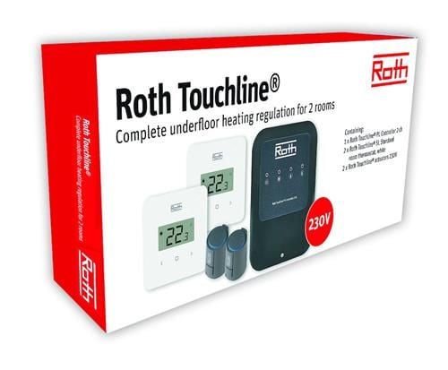 Roth Touchline®PL-huoneohjaus 2 huoneeseen täydellinen sarja