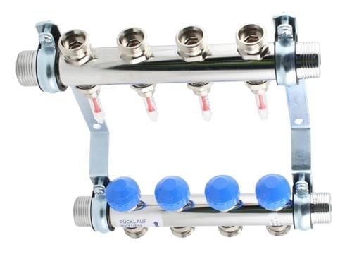 Manifold 4 kredse m/flowmeter