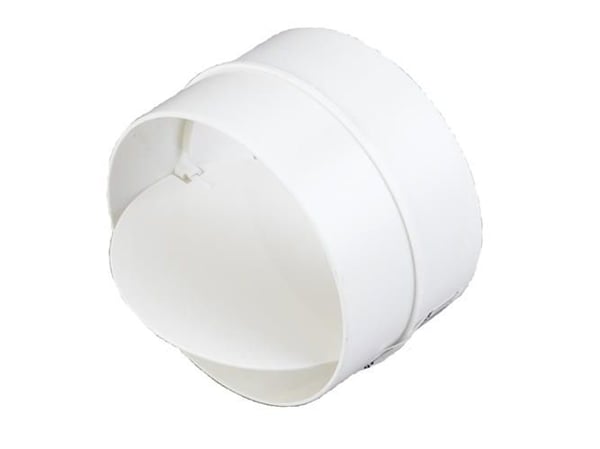 Duka lukkespjæld Ø100 mm - PVC, Hvid