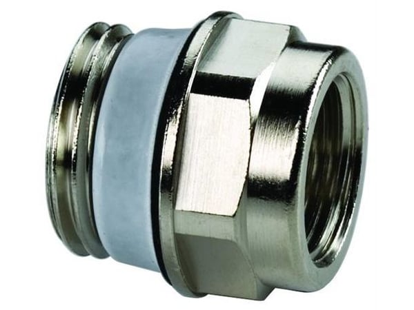 Nippelmuffe 1/2-3/8'' med teflonring