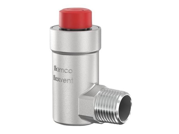 FLAMCO automatisk luftavluftare 1/2" vinkel med invändig gänga - tål 50% glykol