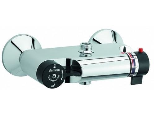 DAMIXA TMC termostatarmatur 1/2" bruserafgang ned, 1/2" tilslutning for bruser & omskifter i håndtag, eksklusiv rosetter og tilgangsstykker