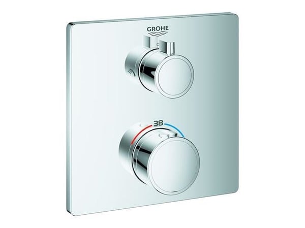 GROHE 24079000, Badekar og dusj, Roterende ventiler, Kromfarget