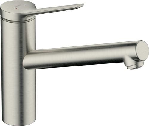 HG Zesis M33 køkkenarmatur - etgrebsbatteri 220mm tud t/kv Steel-optik