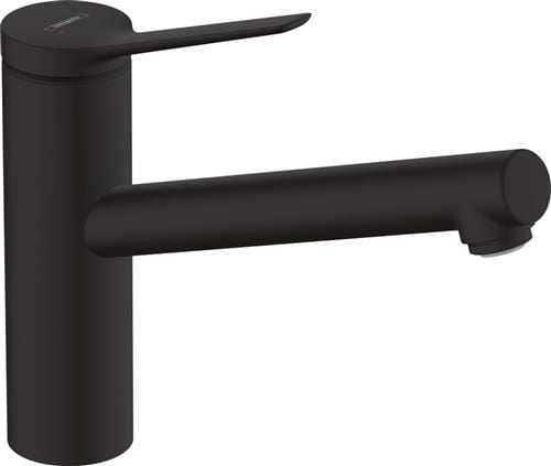 HG Zesis M33 køkkenarmatur - etgrebsbatteri 220mm tud t/kv mat sort