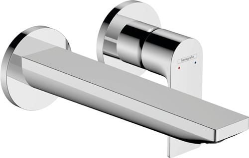 Handfat Rebris E t/2-håls inbyggd krom