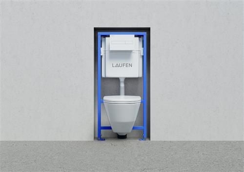Laufen LIS indbygningscisterne 112 cm - frontbetjent - inklusiv vægbeslag og tilbehør