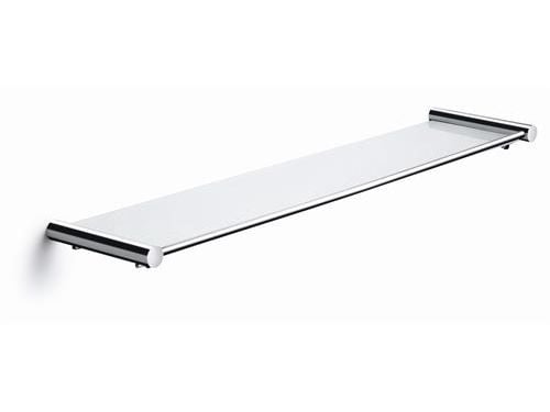 Csslr Plus hylde med glasplade 55x12cm - poleret rustfri stål
