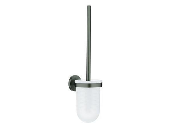 Grohe Essentials væghængt toiletbørste med holder i glas - Børstet Hard Graphite