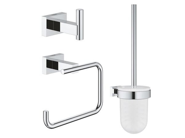 GROHE 40757001, Kromfarget, Glass, Metall, Moderne, 3 stykker