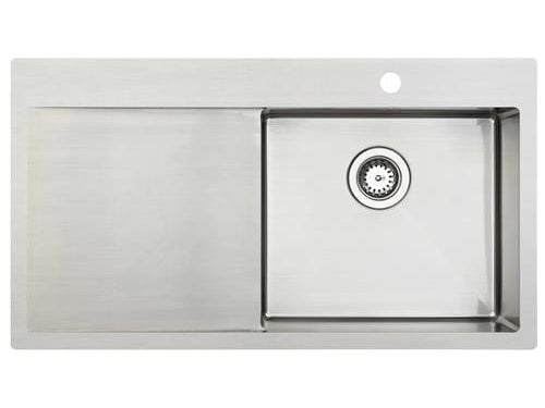 Kubus 900 soft køkkenvask i rustfrit stål radius 10 indvendig