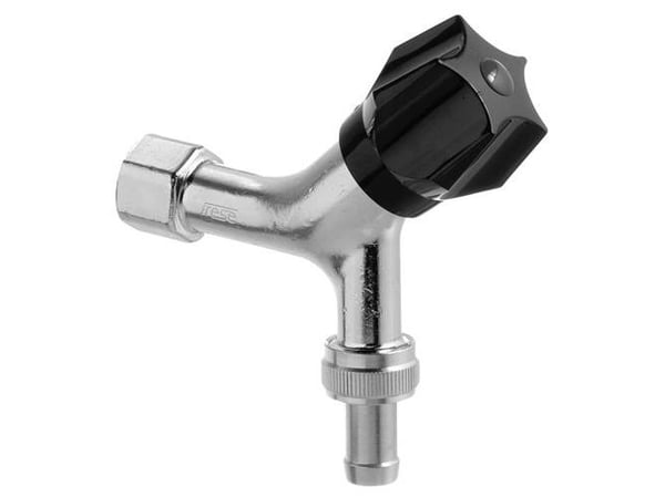 Frese 1/2" matforkromet aftapventil med muffe samt kontraventil og slangeforskruning