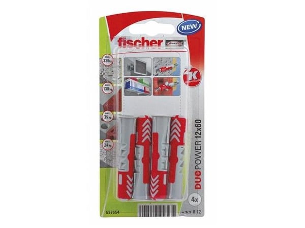 Fischer DuoPower 12 x 60 K NV Rawlplug 60 mm 537654 1 sarja
