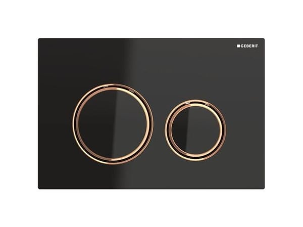 Geberit Sigma 21 betjeningsplade i sort/rødguld