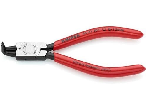 Knipex 44 21 J01, Låseringtang, Kromvanadiumstål, Plast, Rød, 130 mm, 88 g