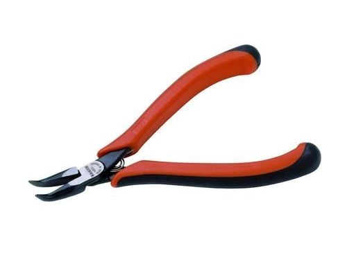 Bahco Elektroniktång, spetstång 60°, 9 mm, 2,44 cm, 6,8 mm, Polypropylen (PP), Termoplast, Svart, Orange, 130 mm