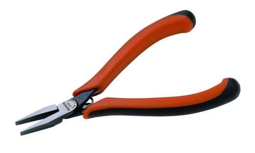 Bahco Flattang, Flat nebbtang, 8,6 mm, 2,5 cm, 7 mm, Polypropylen (PP), Stål, Termoplast, Sort, Oransje