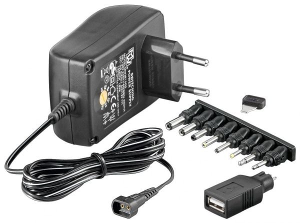 Goobay 64569, Innendørs, AC, DC, 12 V, IP20, 1,8 m, Sort