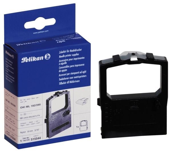 Pelikan - Svart - skriverbånd - for OKI Microline 182, 183, 184, 192, 193, 280, 320, 321, 33XX, 380, 385, 390, 391; OKIPOS 90