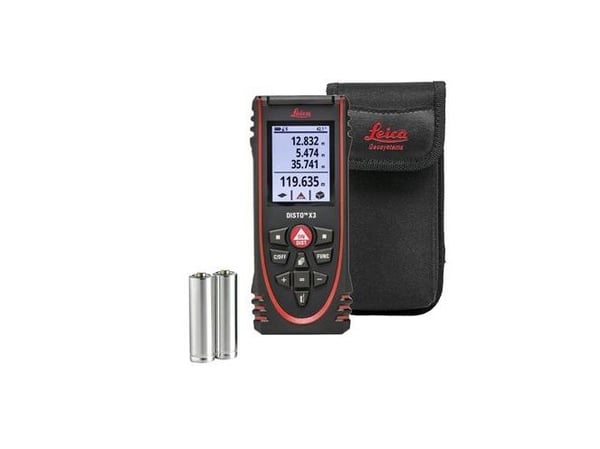 Leica DISTO X3, Laseravstandsmåler, Matrise Skriver, Inn, m, Sort, Digitalt, IP65, Android, iOS